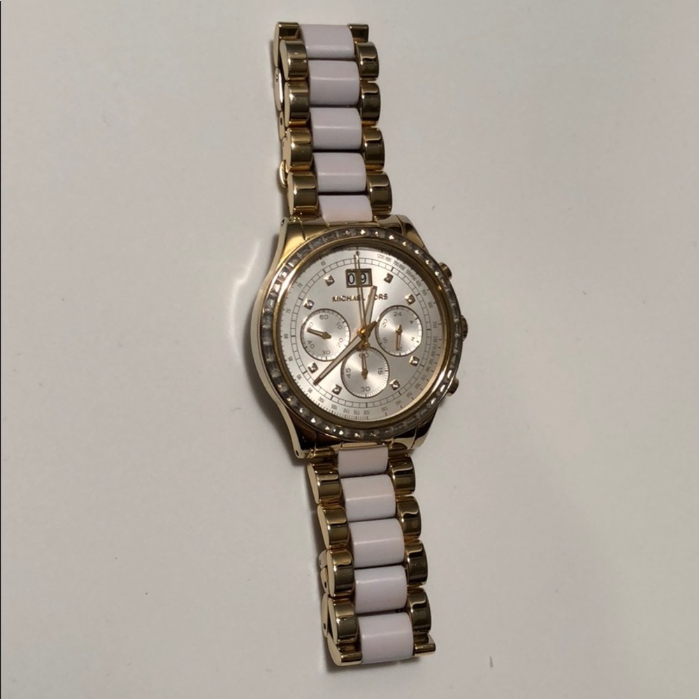 Michael Kors Gold Tone & Acetate Watch